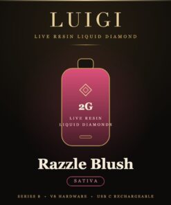 Luigi Razzle Blush Series 8 disposable 2g live resin liquid diamond sativa device card