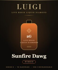 Luigi Sunfire Dawg Series 8 disposable 2g live resin liquid diamond hybrid device card