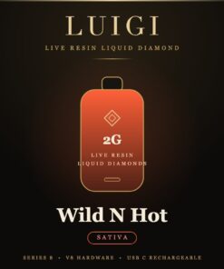 Luigi Wild N Hot Series 8 disposable 2g live resin liquid diamond sativa device card
